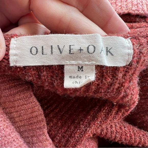 ⭐️ Olive + Oak Mock Neck Colorblock Tunic Sweater Size MEDIUM - Picture 5 of 11